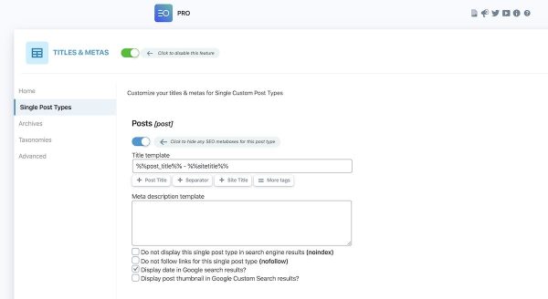 Title và meta SEOPress Pro