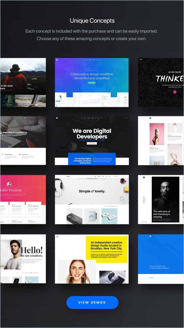 Tính Năng của Uncode – Creative Multiuse WordPress Theme