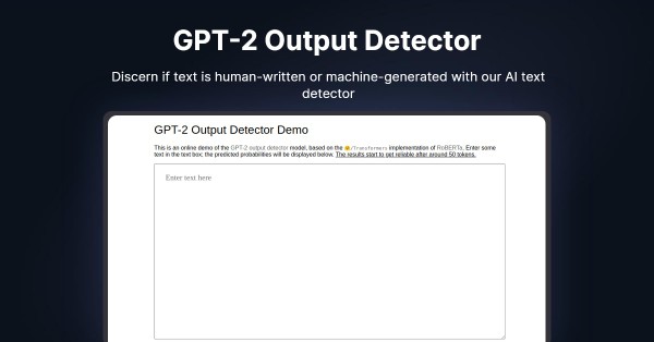 GPT-2 Output Detector