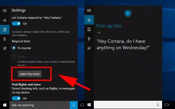 Cách để Cortana chỉ phản hồi giọng nói của bạn