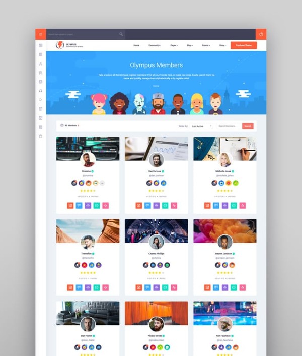 So sánh Olympus với các theme đối thủ BuddyPress