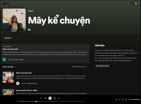 Kênh podcast Mây Kể Chuyện