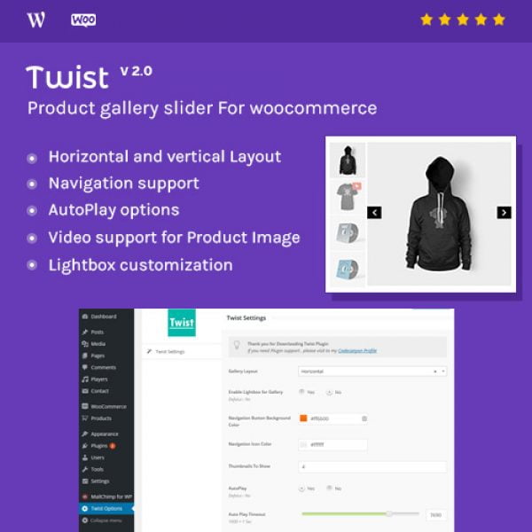 Giới thiệu về Product Gallery Slider for Woocommerce – Twist