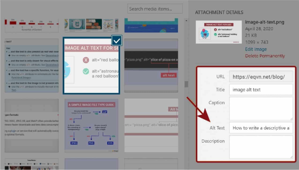 Sử dụng văn bản thay thế cho hình ảnh để cải thiện SEO của trang web 