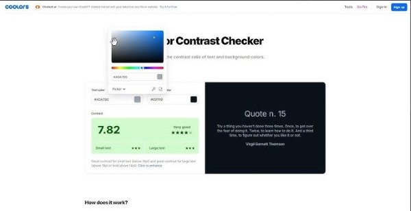 Kiểm tra độ tương phản màu sắc là một phần quan trọng của việc thiết kế web thân thiện