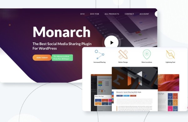 Monarch một plugin mạng xã hội WordPress nổi bật với tùy chọn vô tận