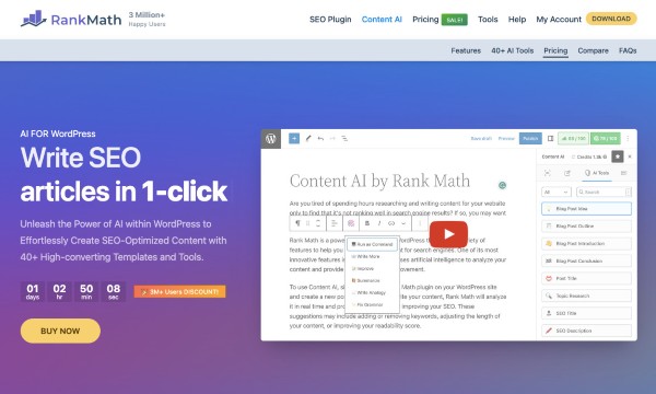 Rank Math SEO một AI plugin giúp tối ưu hóa nội dung SEO