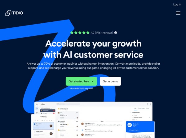 Tidio là AI plugin tích hợp chatbot AI và quản lý email thông minh