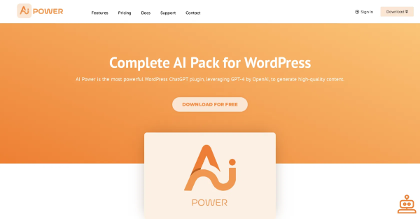 AI Power là một AI plugin WordPress giúp tối ưu hóa website toàn diện