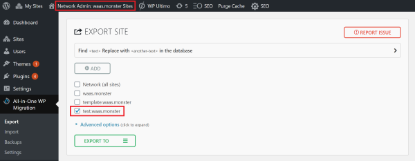 Hướng dẫn chi tiết cài đặt và thiết lập All-in-One WP Migration Multisite Extension