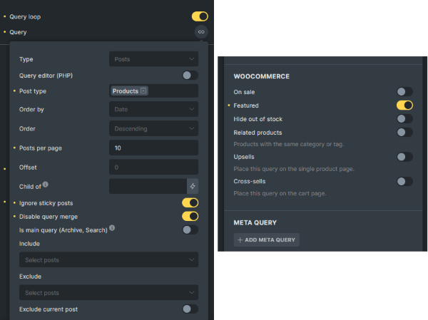 Sử dụng Query Loop Builder để hiển thị nội dung động