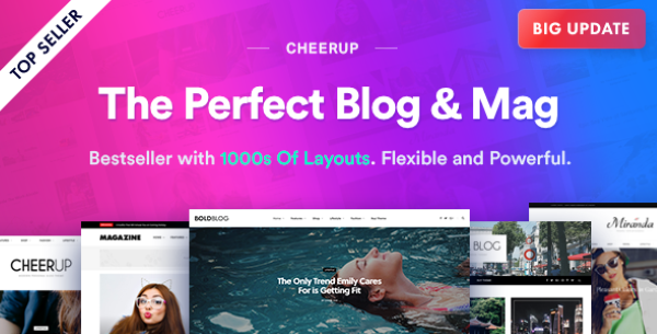 Giới thiệu về CheerUp Blog, Food & Magazine và tầm quan trọng của theme WordPress