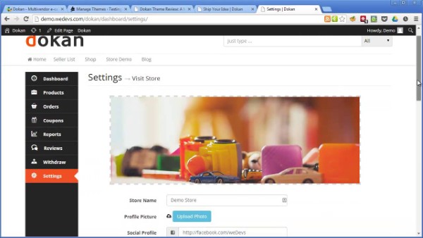 Tuỳ biến thiết kế, widget, menu tối ưu cho trải nghiệm Marketplace