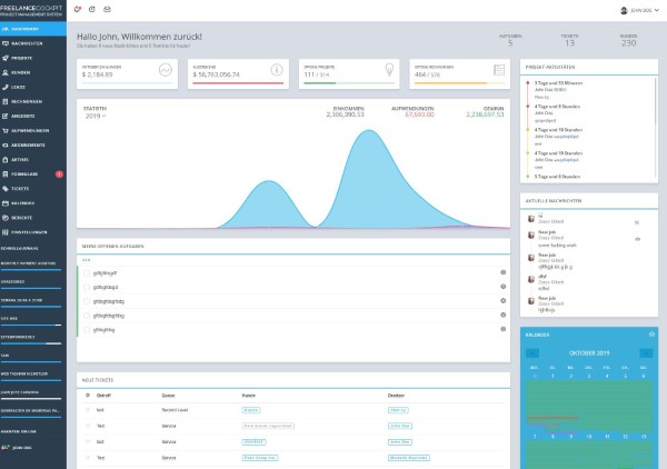 Freelance Cockpit – Project Management and CRM 2 Hệ thống báo cáo và thống kê
