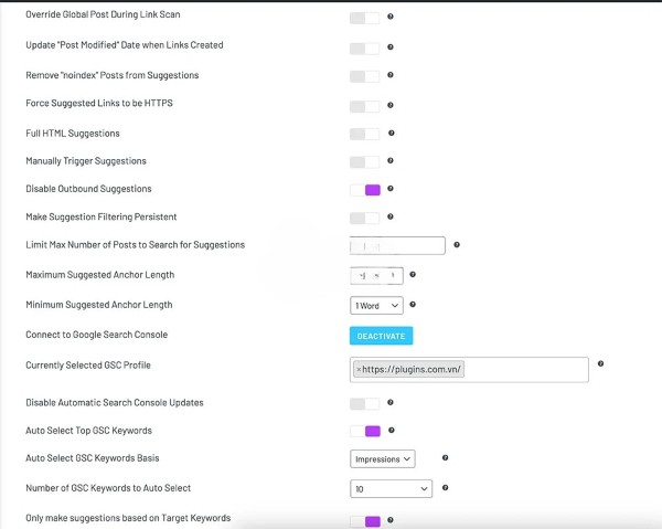 Chỉ đề xuất dựa trên từ khóa mục tiêu Chỉ đề xuất dựa trên từ khóa mục tiêu