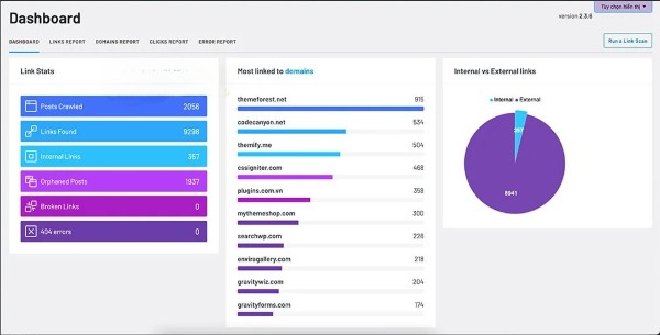 Trang báo cáo liên kết – Dashboard Trang báo cáo liên kết – Dashboard
