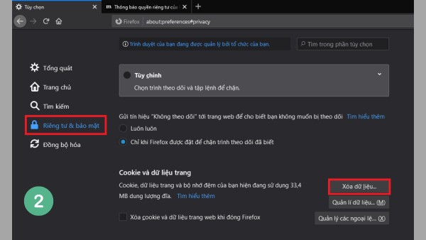 Xóa bộ nhớ cache để khắc phục lỗi HTTP 500