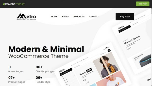 Tổng quan tính năng nổi bật của Metro Minimal WooCommerce WordPress Theme