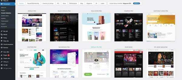 Hướng dẫn cài đặt và tuỳ biến Newspaper cho website