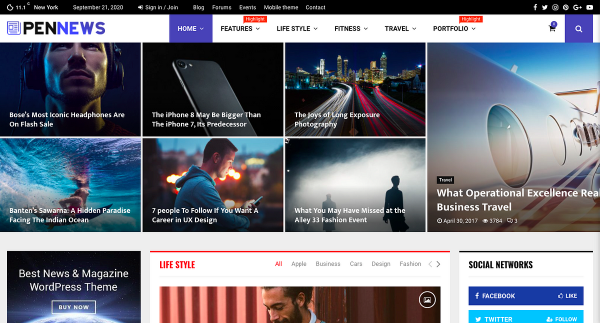 Giới thiệu chung về PenNews – News Magazine Business Portfolio Landing AMP WordPress Theme