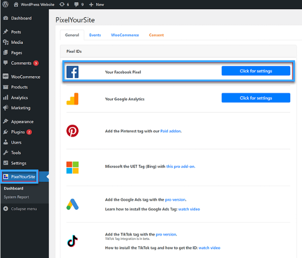Hướng dẫn cài đặt và thiết lập PixelYourSite Pro Hướng dẫn cài đặt và thiết lập PixelYourSite Pro