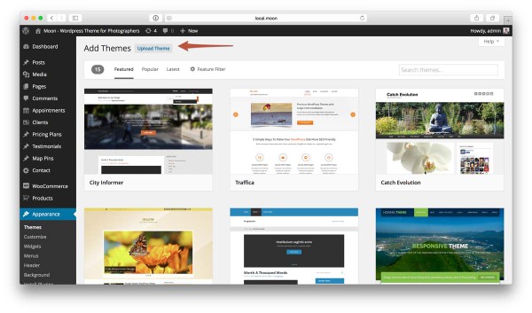 Tải lên chủ đề (Upload Theme)