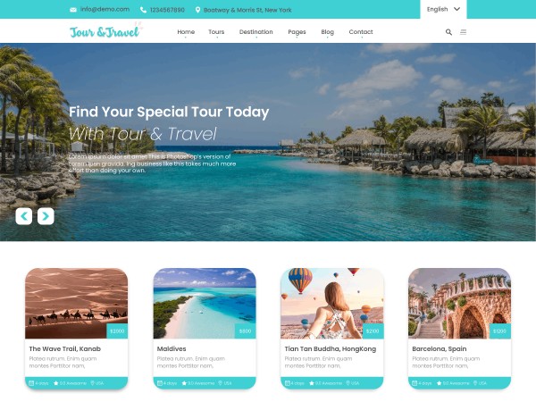 Tour Package được xây dựng theo các tiêu chuẩn SEO