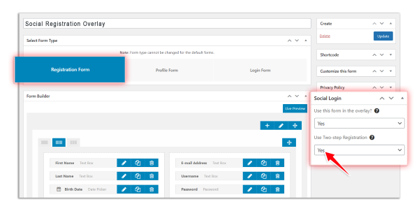 Ultimate Member – Social Login 4 Biểu mẫu đăng ký qua mạng xã hội