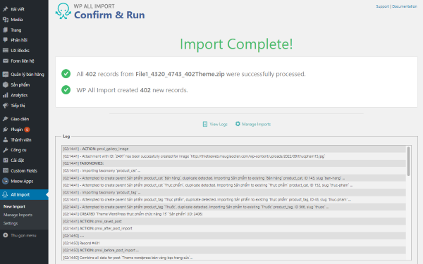 Hướng dẫn sử dụng WP All Import Pro Hướng dẫn sử dụng WP All Import Pro