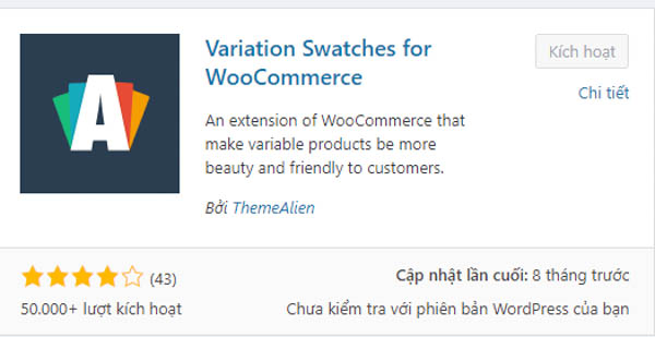 Hướng dẫn cài đặt và cấu hình plugin WooCommerce Product Variations Swatches Hướng dẫn cài đặt và cấu hình plugin WooCommerce Product Variations Swatches