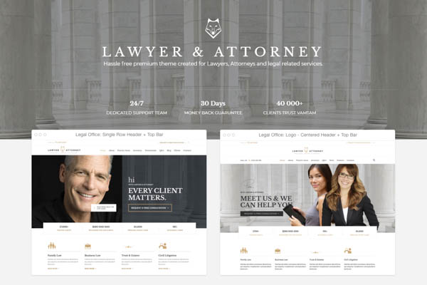 Những giá trị nổi bật chỉ có với giao diện Lawyer & Attorney Premium WordPress chuyên ngành luật