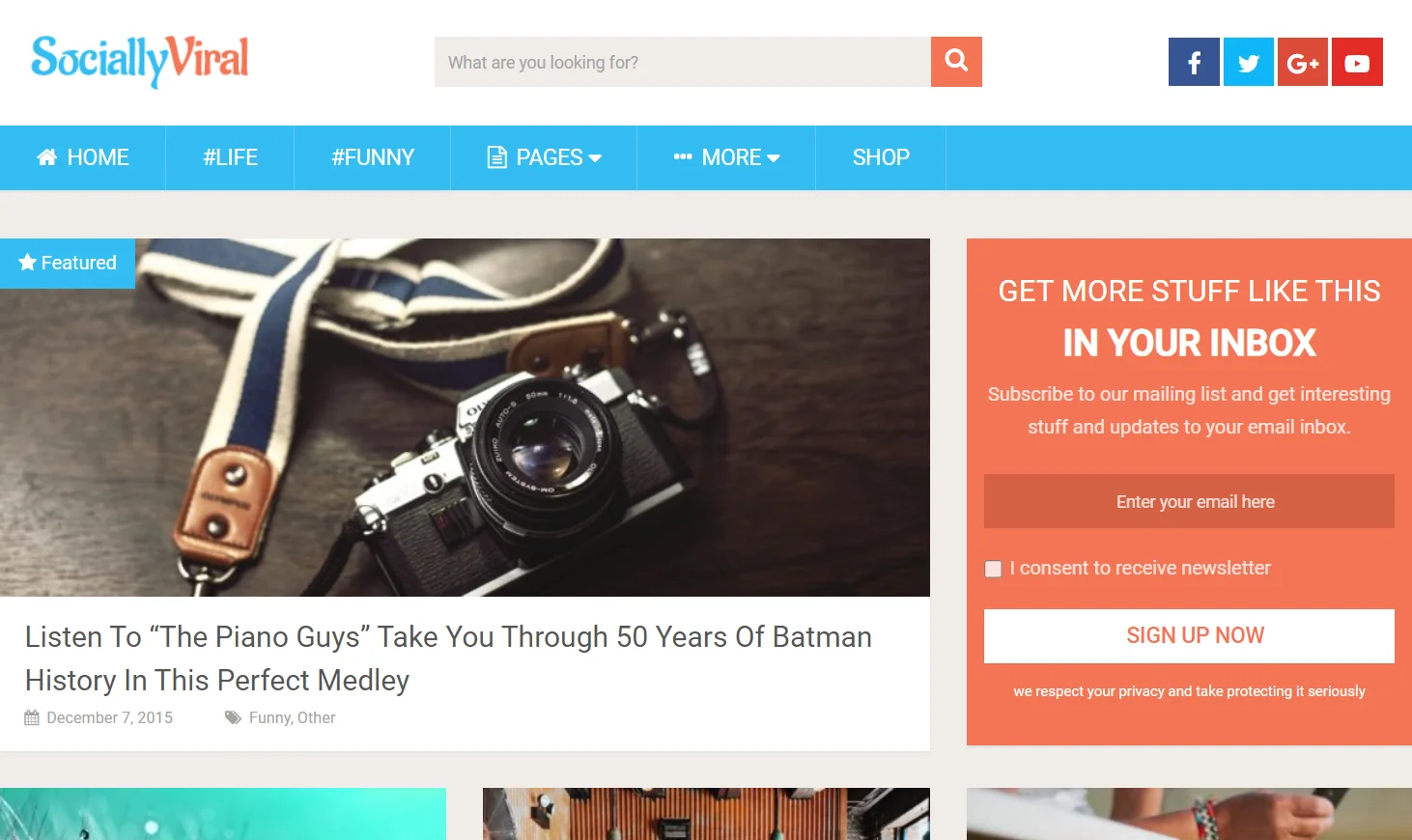 Tính năng nổi bật của theme SociallyViral