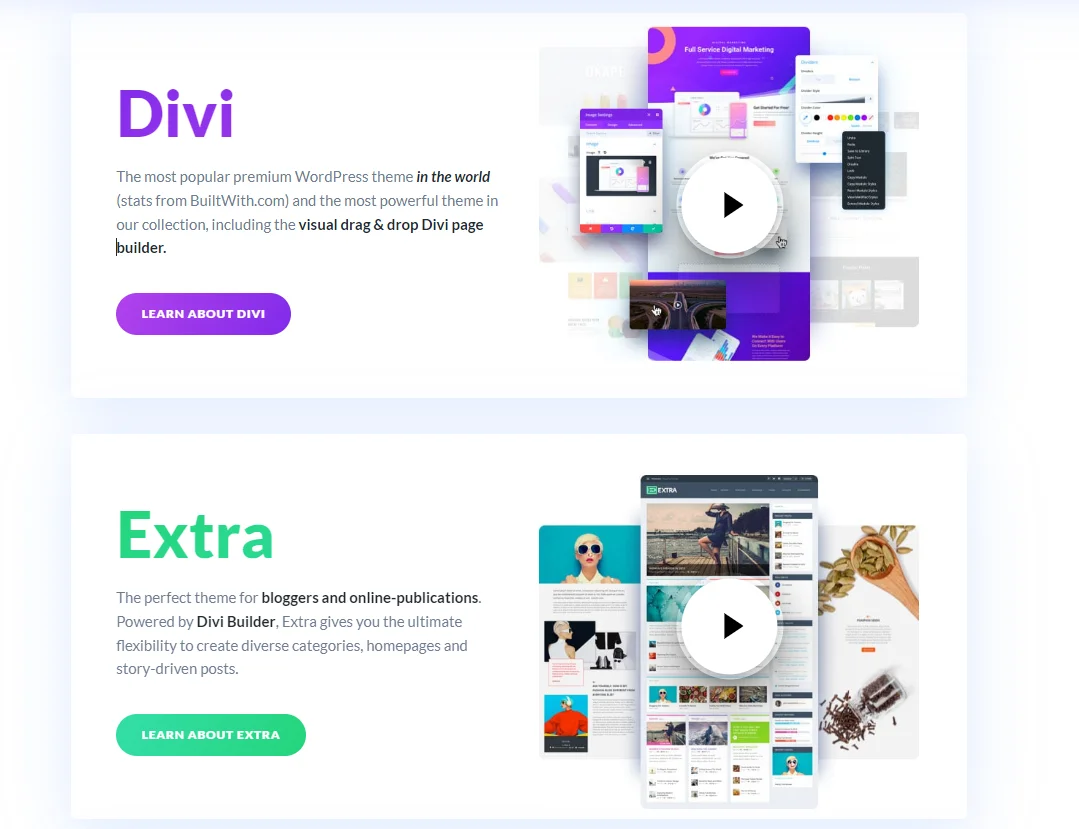 Chi tiết về các thành phần trong Bundle Elegant Themes