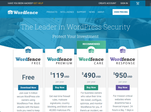 Wordfence vs iThemes Security so sánh chi tiết 5 Giá của Wordfence